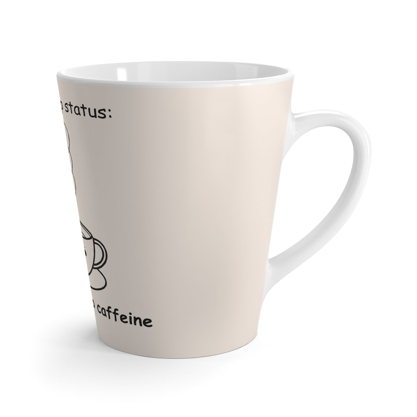 "Committed to Caffeine" Latte Mug
