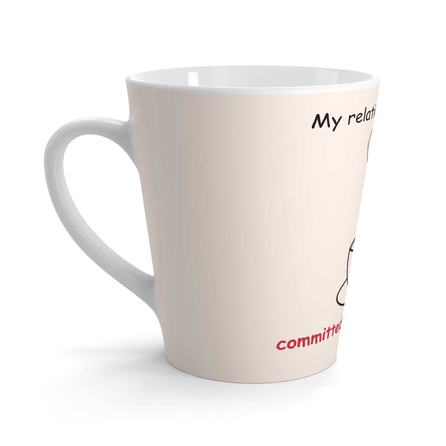"Committed to Caffeine" Latte Mug